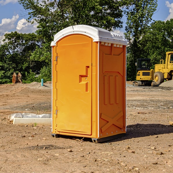 can i customize the exterior of the porta potties with my event logo or branding in Ackermanville